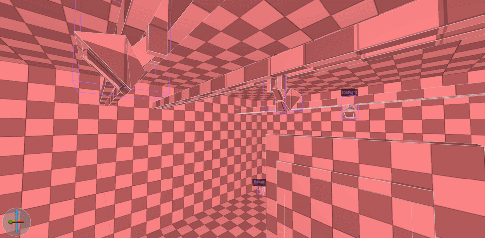 screenshot of spotlights on the ceiling