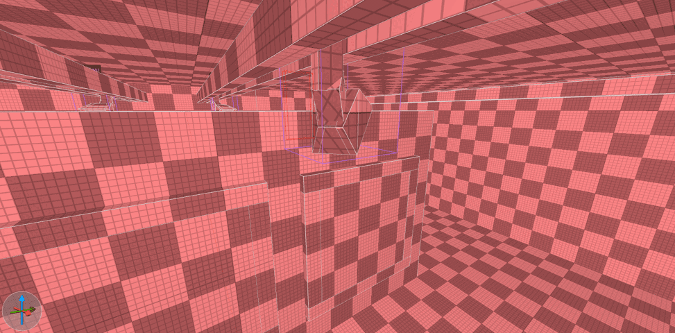 screenshot of an untextured spotlight hanging on the ceiling